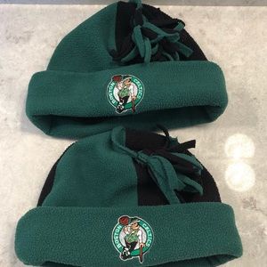 Fleece NBA Celtic winter hats w/tassels. Warm/soft